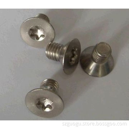 Torx recessed pan head screw, hexalobular socket countersunk head